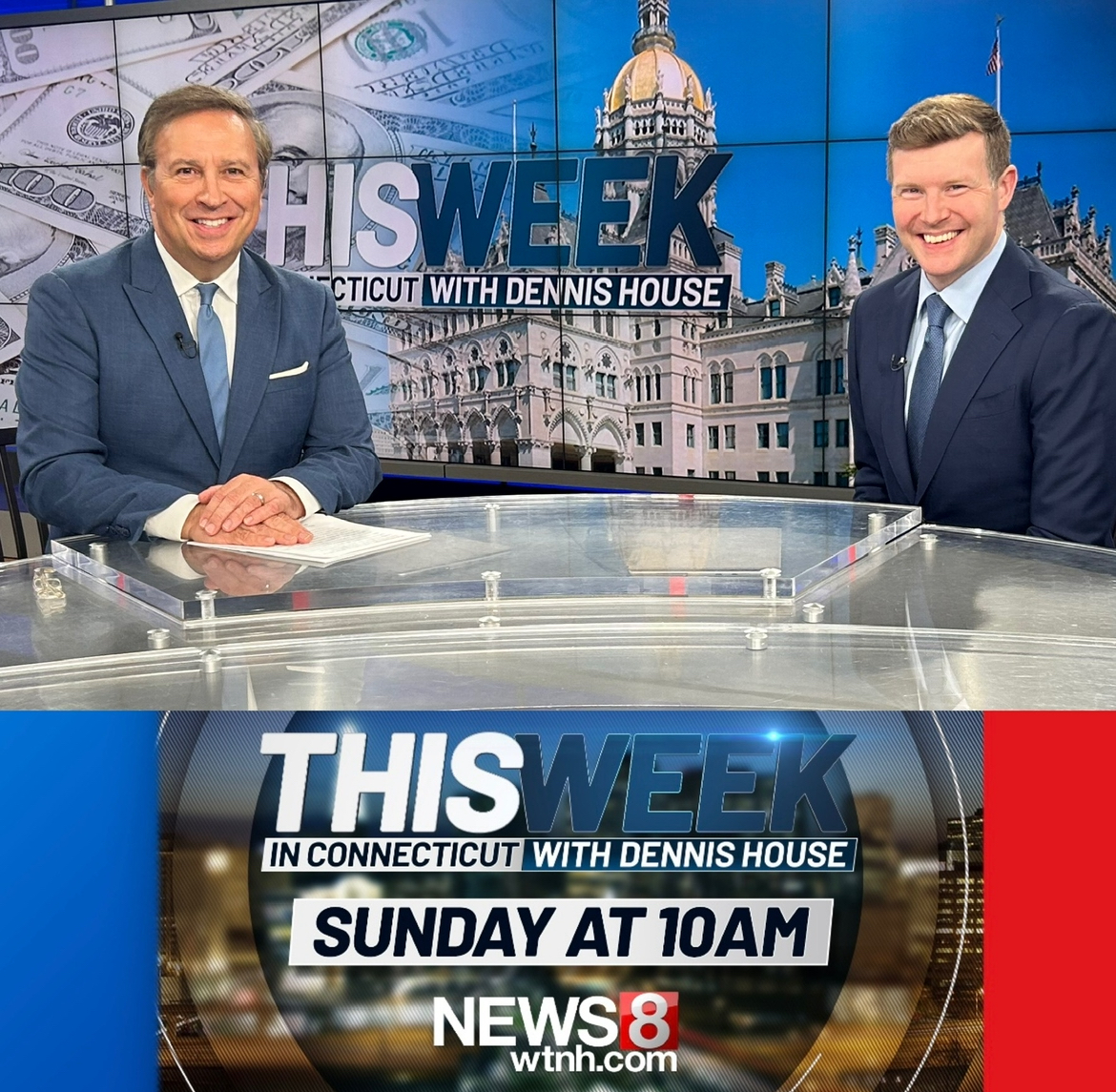 Comptroller Sean Scanlon with Dennis House WTNH This Week in Connecticut