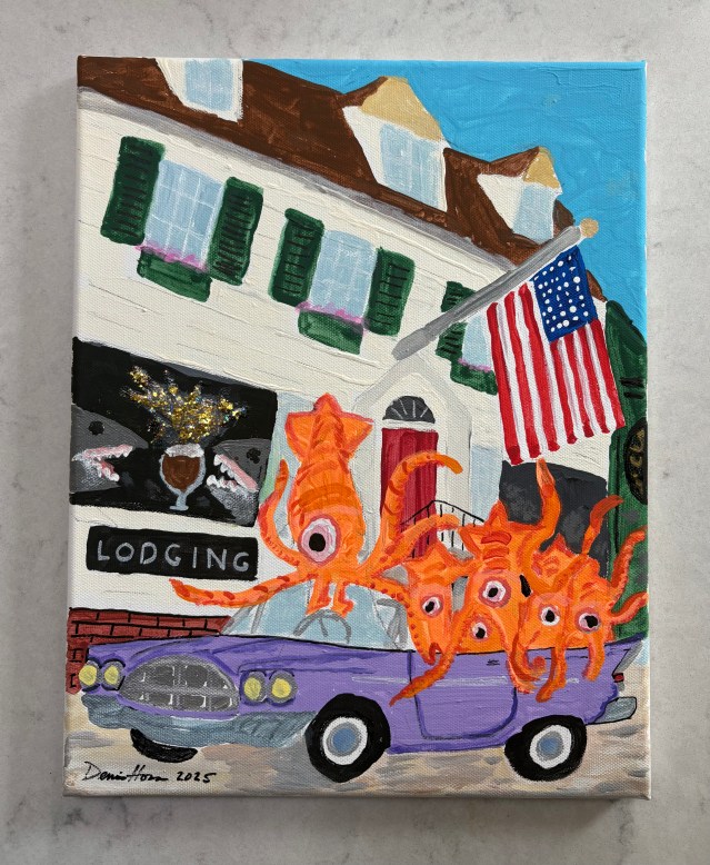 Newport Wet Paint 2025 Dennis House "Calamari in Chrysler at Clarke Cooke House"